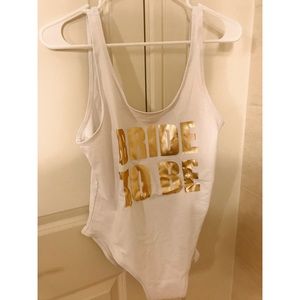 Brand new never worn bride to be bathing suit